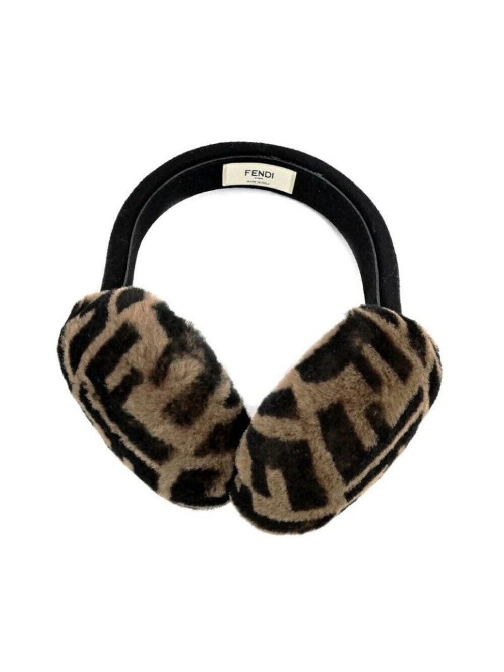 Fendi Ear-muffs Zucca Pattern Brown Black Earmuffs Accessories Miscellan